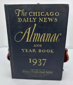 1937 The Chicago Daily News Almanac and Year Book Hardcover Book - Picture 1 of 13