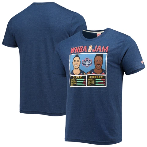 Men's Homage Cloud & Charles Navy Washington Mystics Jam T-Shirt Cover
