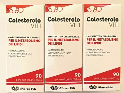 MARCO VITI FARMACEUTICI SPA VITI 3 Colesterolo 270 perle x controllo COLESTEROLO Monacoline e Omega3
