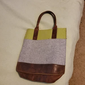 Graf Lantz Lime Green/Grey Tote/Purse - retails for $200, gorgeous - Bild 1 von 11