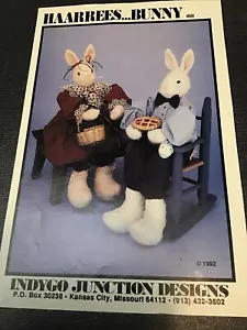 Haareess...Bunny Easter Sewing Pattern by Indygo Junction Designs UNCUT - Picture 1 of 2