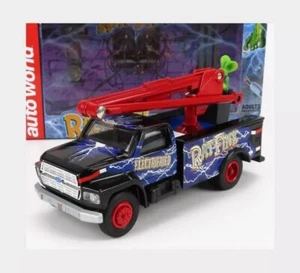 Auto World 1:34 Scale 1990 Ford Rat Fink Bucket Truck Diecast Model AW296 - Picture 1 of 9
