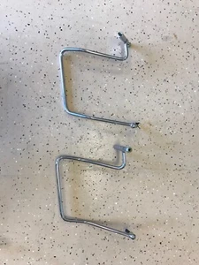 FXDL Harley Davidson Brand Dyna Glide Low Rider Chrome Leather Bag Supports - Picture 1 of 1