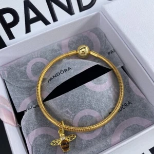 NEU Original Pandora Funkelnde Biene Bettelarmband Set Pandora 20CM - Bild 1 von 5
