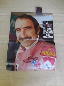 Clay Regazzoni -Ferrari driver-Original 1970s brochure poster-ITALIAN MAGAZINE - Picture 1 of 5