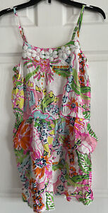 Lilly Pulitzer for Target Nosey Posey Girls Romper Floral Summer Sz XL 14-16