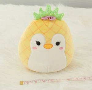 Squishmallows Maui the Pineapple 8 Inch Plush Kellytoy Soft Stuffed Toy Pink bow - Imagen 1 de 2