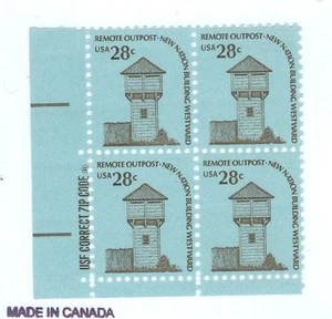 US 1604 Americana 28c 1 BLOCK of 4 stamps MNH issued 1975-81 ZIP BLOCK - Picture 1 of 1