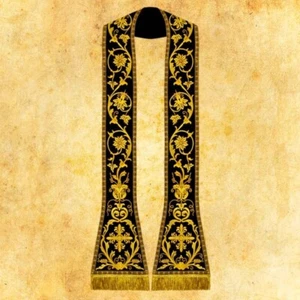 Stola romana ricamata nera - Bild 1 von 2