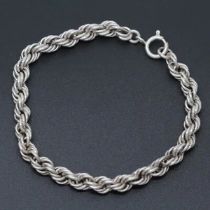 Bracciale cordino - argento 835 - cavo - vintage - circa 20 cm / 7,9 g - Foto 1 di 4