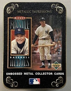 1995 Upper Deck Metallic Impressions Mickey Mantle Baseball NY Yankee Tin Set⚾️ - Picture 1 of 5