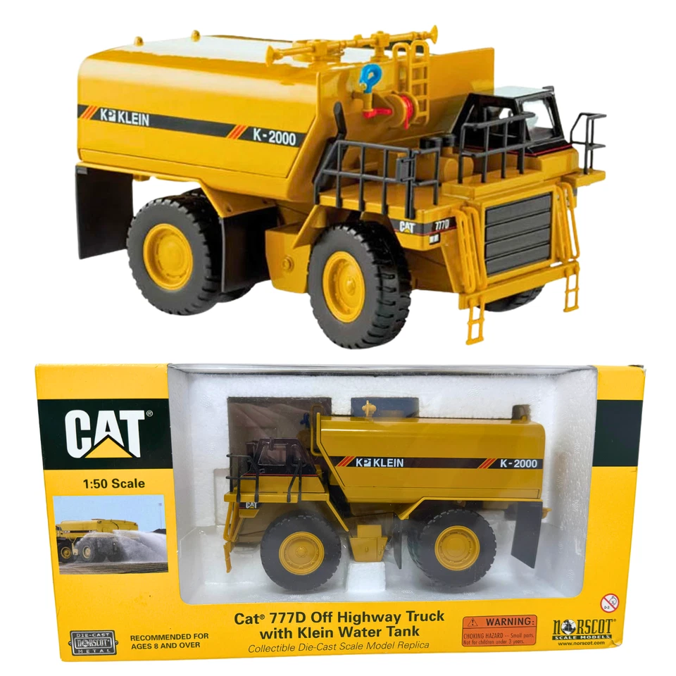 Norscot Cat 777D Off Highway Truck with Klein Water Tank 1:50 Diecast - Image 1 of 4