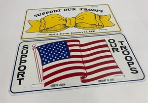 Desert Storm Support Our Troops License Plates - Picture 1 of 4