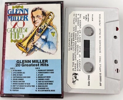 🔥VINTAGE Glenn Miller 20 Greatest Hits PAPER LABEL Cassette Tape  CLEAN! - Image 1 of 4