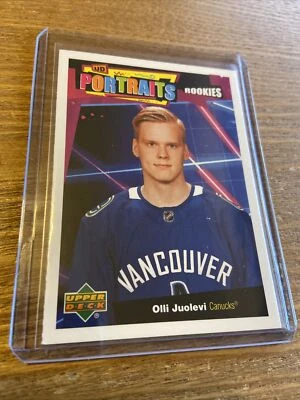 2020-21 Upper Deck UD PORTRAITS Olli Juolevi RC #P59 Canucks Hockey Card - Image 1 of 2