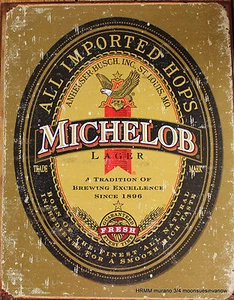 Tin Sign Advertising Michelob Logo Brewing Co Ad Aged - Picture 1 of 1