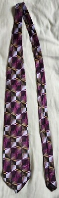 Jhane Barnes Geometric 100% SILK Men's Designer Tie Made in Japan - Image 1 of 4