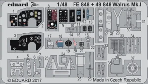 Juego de detalles interiores Eduard Models 1/48 Supermarine Walrus Mk.I para Airfix (1PE) - Imagen 1 de 1