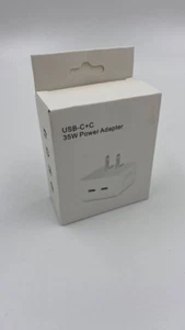 Fast Charger 35W Dual USB-C Port Compact Power Adapter For Apple iPhone - Picture 1 of 9