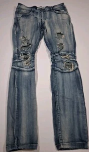 Blue Cult Jeans 32x30 Blue Distressed Streetwear Casual - Picture 1 of 4