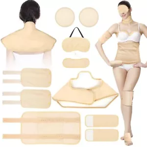 10Pcs Castor Oil Pack Wrap Organic Cotton, Castor Oil Packs Kit for Entire Bo... - Picture 1 of 7