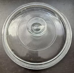 Corning Ware Pyrex Klar Rund Glasdeckel Gerippt 7 1/4" Durchmesser G-5-C A M - Bild 1 von 6