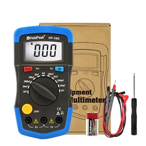 HoldPeak HP-36D Condensatore Misuratore di Capacità da 0,1 pF a 20.000 uF Data Hold LCD - Foto 1 di 7