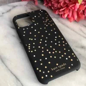 Custodia telefono KATE SPADE NEW YORK nera con brillantini oro e argento finti diamanti - Foto 1 di 10