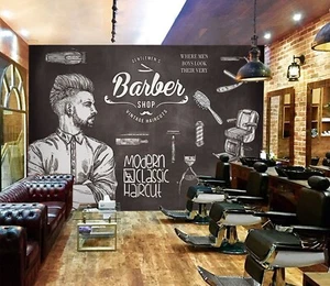 3D Charmant C822 Haarschnitt Barber Shop Tapete Wandbild Fototapete Vera 23 - Bild 1 von 11