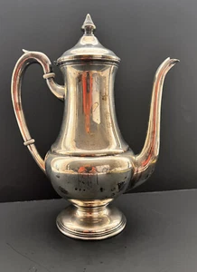 Englische 925 Sterling Kaffeekanne 523 JW John James Whiting mit Monogramm - Bild 1 von 12