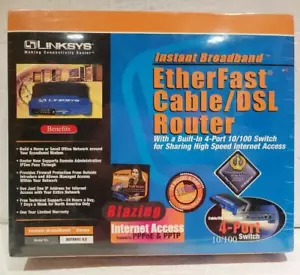 Linksys BEFSR41 10/100 kabelgebundener Router 4 Ports (BEFSR41 v4) NEU - Bild 1 von 4