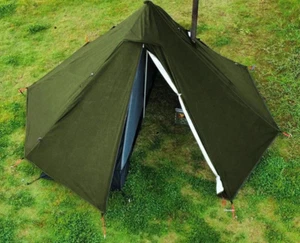 Tenda calda piramidale 4 stagioni per campeggio leggera impermeabile teepee con fornello - Foto 1 di 26
