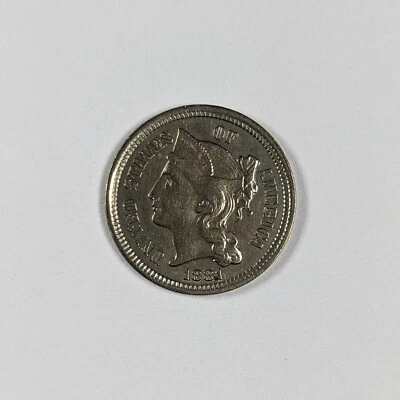 1881 Three Cent Nickel Choice AU - Image 1 of 3