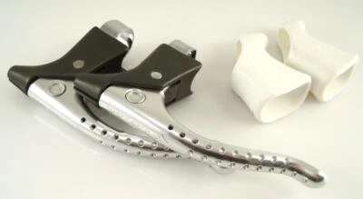 NEW vintage 80s Campagnolo SUPER RECORD Non-Aero Brake Levers Road Bike NOS (DA) - Image 1 of 4