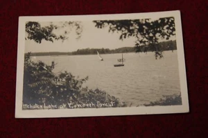 Webster Lake at Epworth Forest, North Webster Indiana Postcard - Real Photo RPPC - Picture 1 of 2