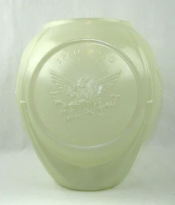 1880-1980 PHOENIX GLASS Off White 3D Embossed EAGLE-100 Year Anniversary Vase. - Picture 1 of 11