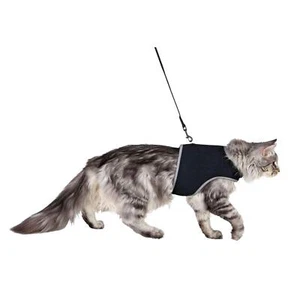 41895 Softgeschirr mit Leine Katze XL 36–54 cm 120 m schwarz - Bild 1 von 5