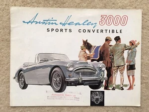 C1960s VINTAGE AUSTIN HEALEY 3000 SPORTS CONVERTIBLE CAR SALES BROCHURE - Picture 1 of 7