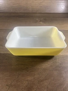 Vintage Pyrex 0503 1,5 cuartos Plato para hornear rectangular amarillo limón EE. UU. (sin tapa) - Imagen 1 de 9