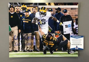 JABRILL PEPPERS SIGNED 11x14 PHOTO MICHIGAN WOLVERINES STIFF ARM BECKETT COA - Picture 1 of 1