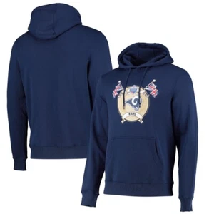 Fanatics LA Rams Rule Britannia Hoodie Navy Size Large New With Tags - Picture 1 of 2