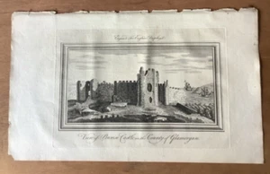 Castillo Penrise Glamorgan 1769 Original Placa de Cobre Grabado 250+ Años Antiguo - Imagen 1 de 3