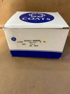 T-138 STYLE M COATS HELIOS P (PTFE) WHITE BOBBINS 1/2 GROSS (72 PCS) - Image 1 of 3