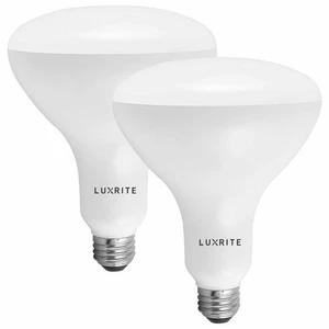 Luxrite BR40 LED Flood Light Bulb 85W Equiv. Dimmable 3000K 1100lm E26 2-Pack - Picture 1 of 8