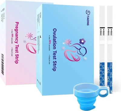 TAEING 40 Ovulationstest Streifen & 20 Schwangerschaftstest mit 25 mIU/ml Sensitivität