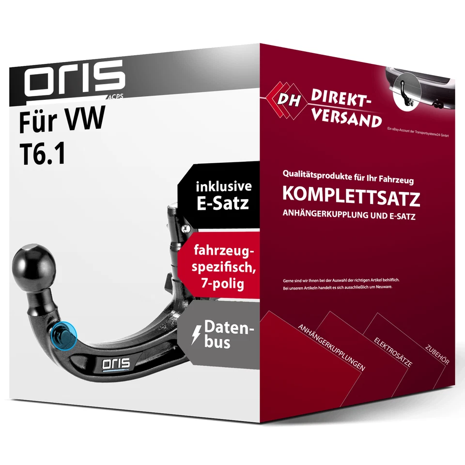 ACPS-ORIS Anhängerkupplung ORIS AK41 FIX4BIKE 053-143 für VW TRANSPORTER T5 Bus