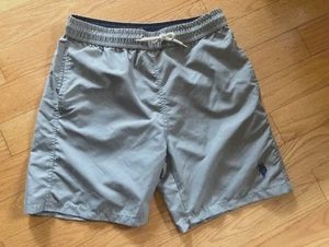 MENS SIZE MEDIUM US POLO ASSM GRAY SWIM TRUNKS DRAWSTRING WAIST LINED W/ POCKETS - Picture 1 of 2
