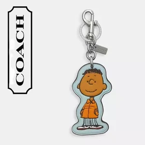 COACH X Peanuts Franklin Leather Bag Charm - New with Tags - Picture 1 of 4