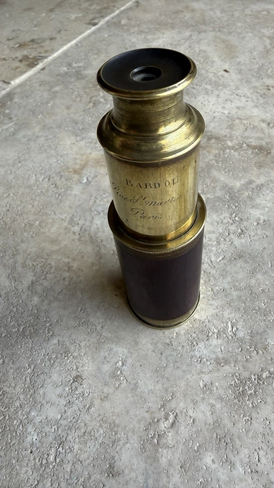 Denis Albert BARDOU (1790-1866) petite Longue-vue ancienne XIXe Paris - Photo 1/4