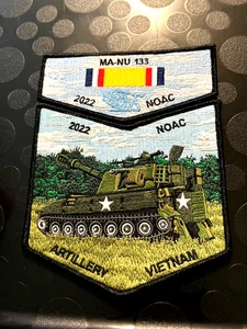 OA MA-NU LODGE 133 2022 NOAC ARTILLERY VIETNAM TWO PIECE SET - Picture 1 of 1